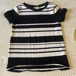 Kate Spade Black and White Striped Kids Tee